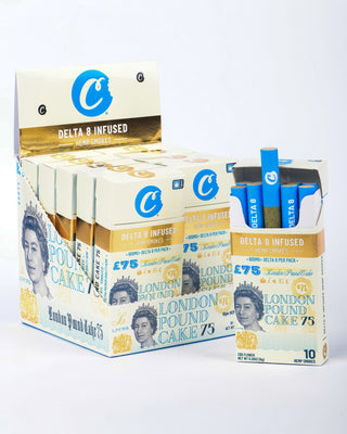 London Pound Cake 75 | Delta 8 Hemp Smokes - 10-pack